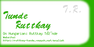 tunde ruttkay business card